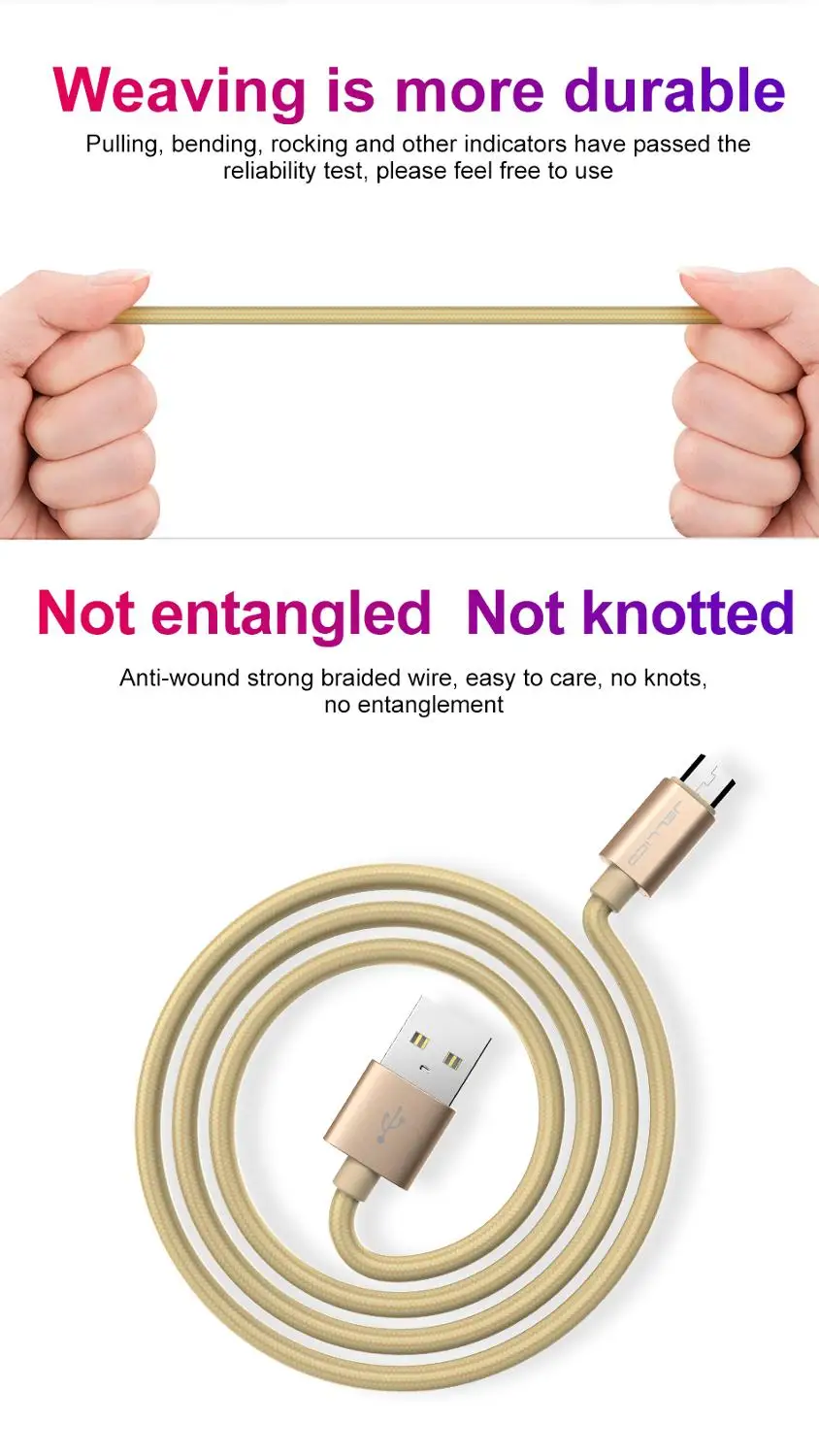 Кабель Micro USB Jellico для быстрой зарядки Xiaomi Redmi Note 5 Pro Android мобильный телефон кабель