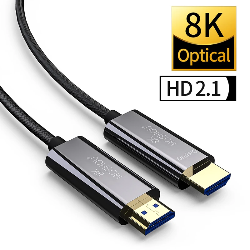 8K волоконно оптический HD 2 1 кабель ARC HDR 4K 120Hz MOSHOU мультимедийный видео высокой