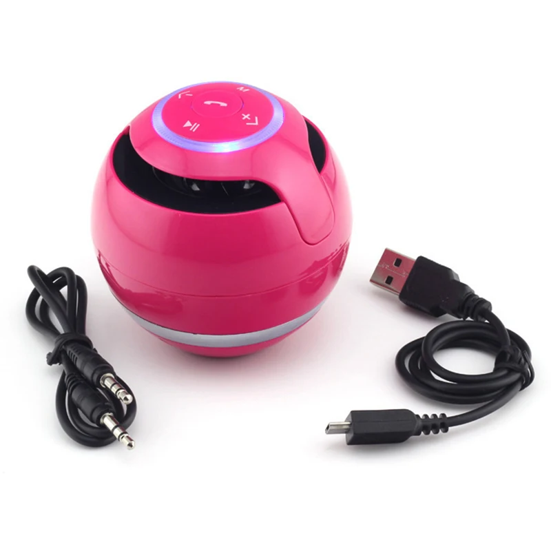 Шаровой Bluetooth динамик со светодиодный светильник портативный беспроводной мини