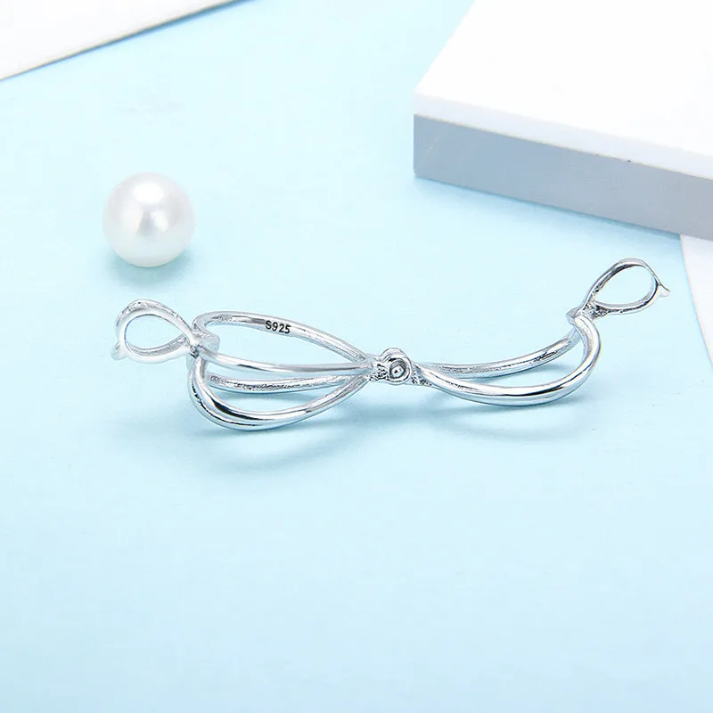 Женский кулон из стерлингового серебра 925 пробы CLUCI в форме сердца с жемчугом