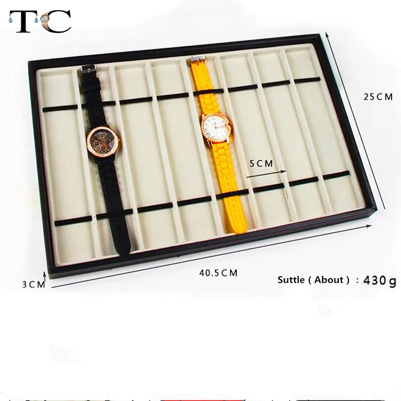 

Watch with Bracket Support Necklace Display, Counter Jewelry Display Props Jewelry Display Plate Press on Nails Packaging Box