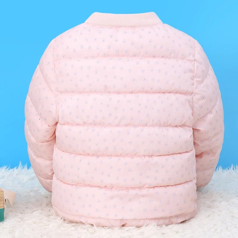 Пуховые пальто для маленьких мальчиков Детское девочек зимняя куртка розовая