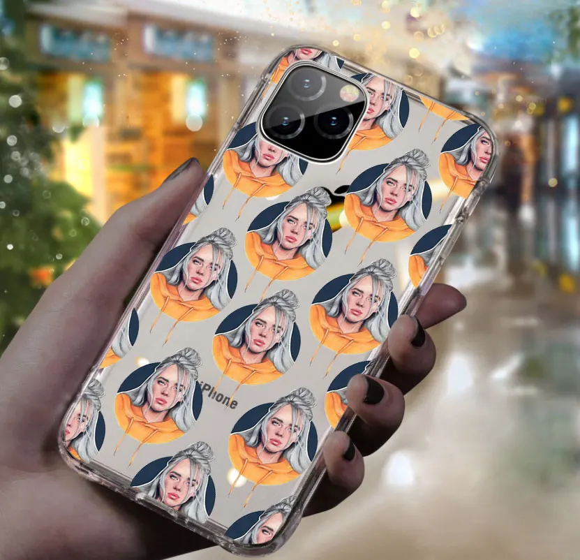TPU A1063 Billie Eilish наклейки dont smile at me мультфильм чехол для телефона для iPhone 11 pro max 7 5S SE 6 6s 8 7 Plus X XR XS MAX Мягкий ТПУ чехол - Цвет: TPU A1063