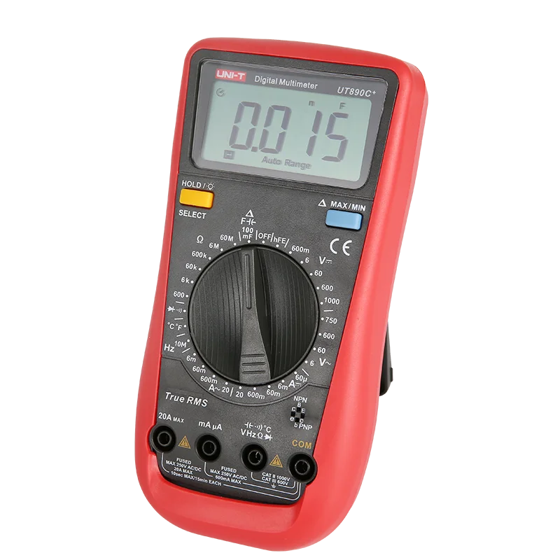 

UNI-T UT890C+ True RMS Digital Multimeter with C/F Temperature Capacitance Frequency Multi Meter Diode Tester