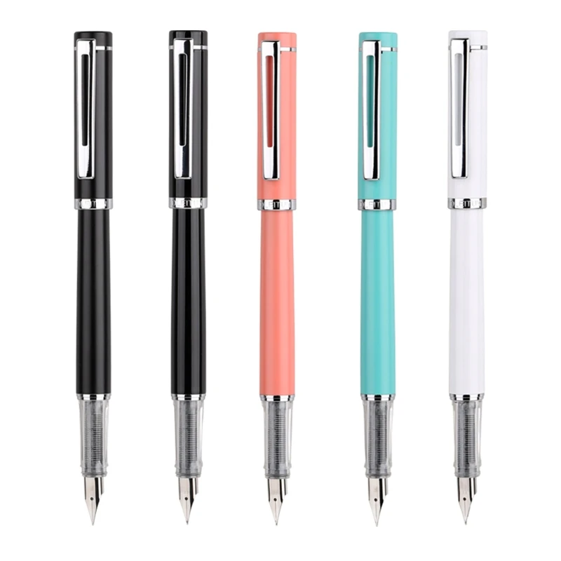 

2022 New Metal Fountain Pen F/EF Piston-Filled Ink Absorber Removable Ink Sac Available Gift Writing Pen for business Women Men