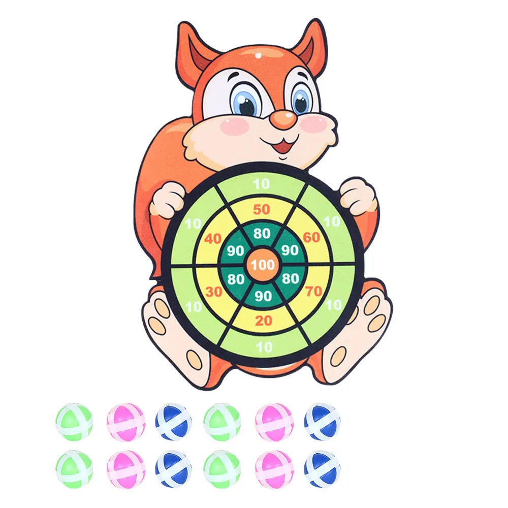 Милая белка мишень Дротика бросающая летающая игрушка мультяшное животное доска