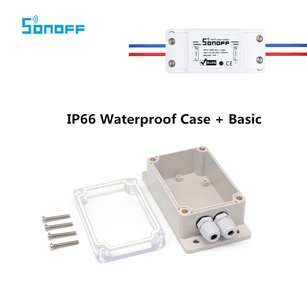 NO.2 SONOFF IP66 водонепроницаемый чехол для Sonoff Basic Wifi Switch/POW/DUAL/TH16/G1 умный дом - Комплект: NO.2