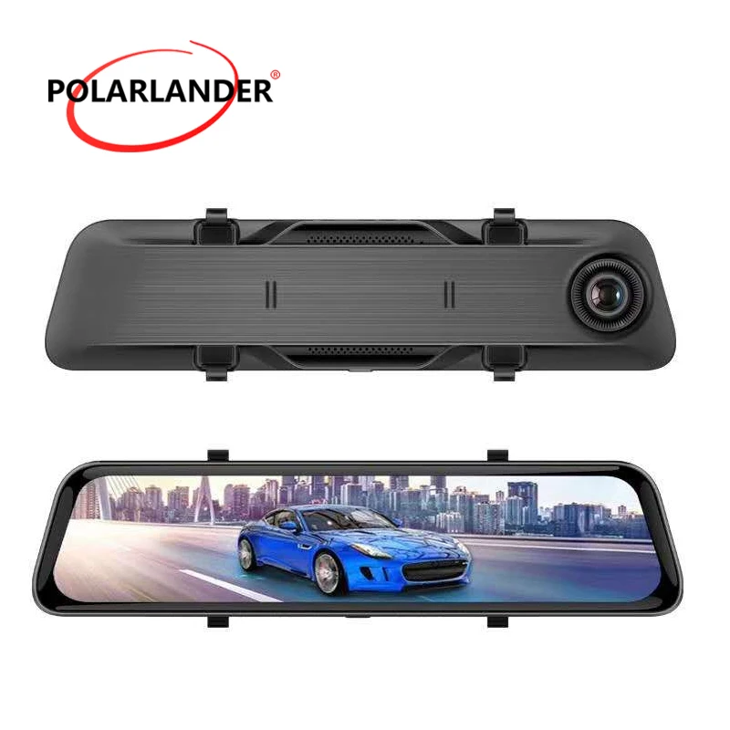 

Front and Rear Lens Streaming Media Night Vision Full Touch Screen LCD Display Car DVR 12 inch 1080P2K Loop Recording Black