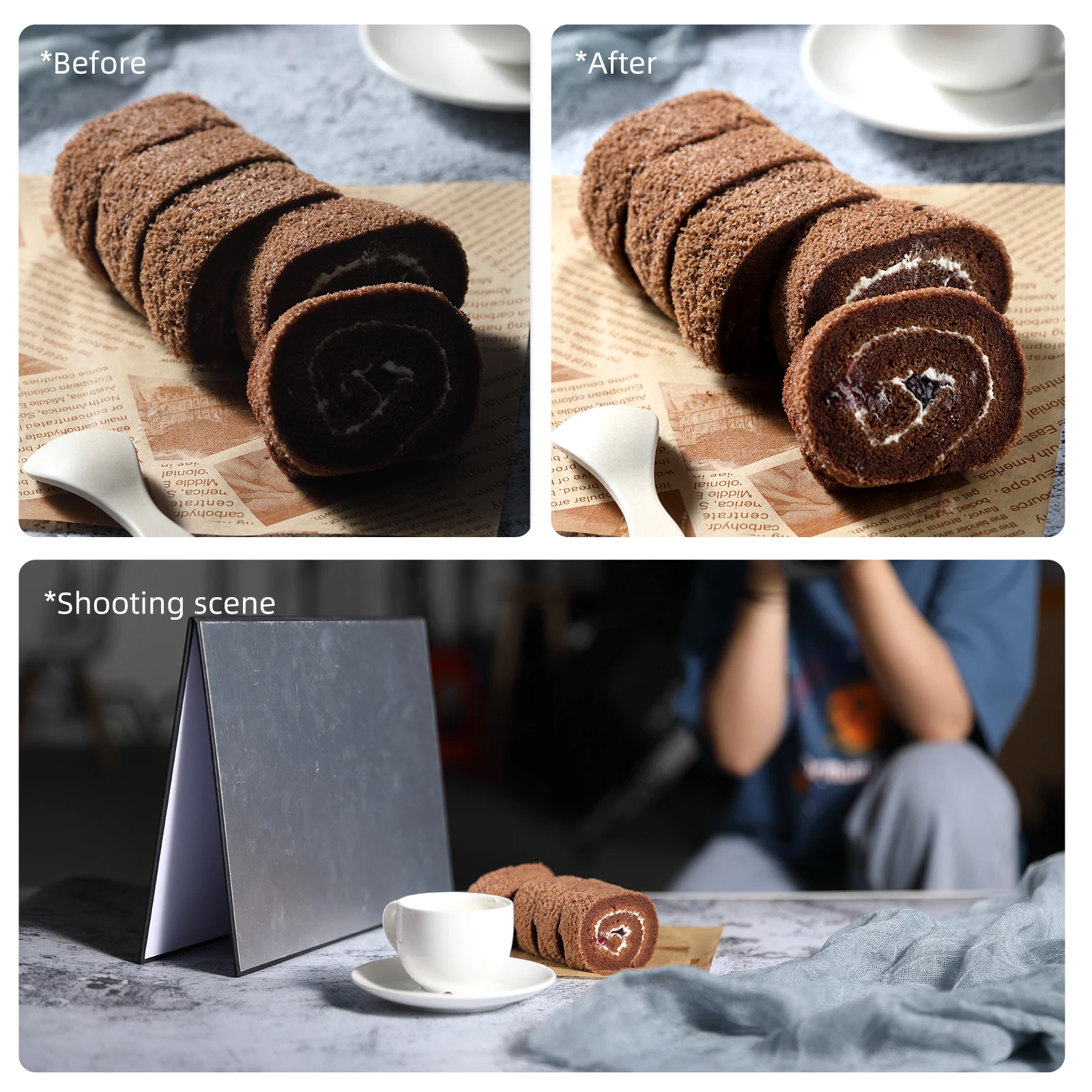 3 в 1 складной отражатель для фотостудии 42 х29 см | Электроника