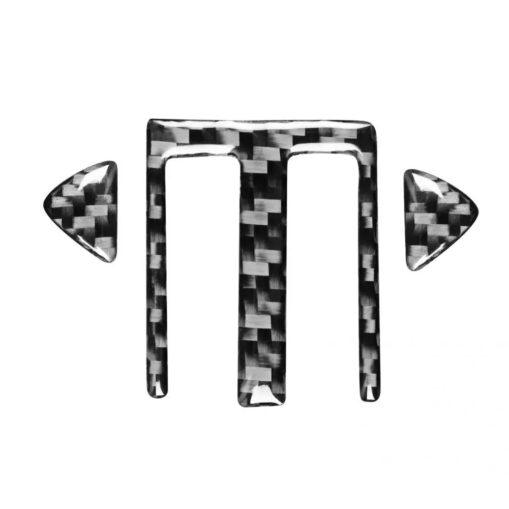 

Carbon Fiber 3Pcs Universal Central Control Air Outlet Trim Cover Waterproof Air Vent Sticker Eco-friendly