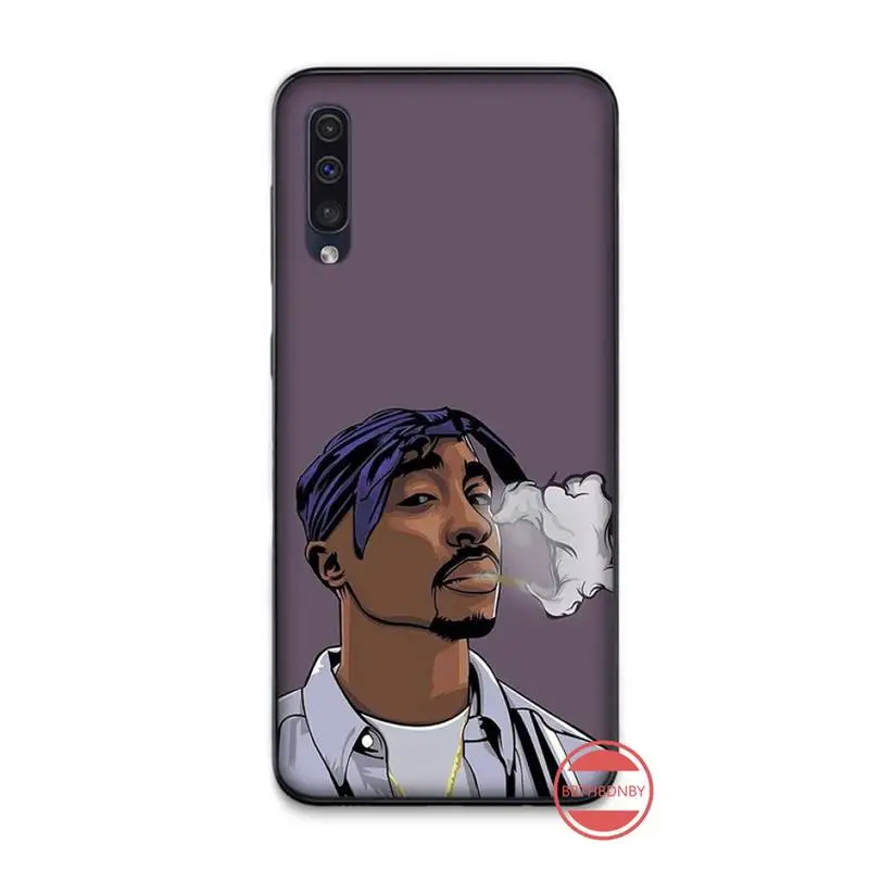 Роскошный чехол Rapper 2pac с уникальным дизайном для телефона Samsung A20 A30 30s A40 A7 2018 J2 J7