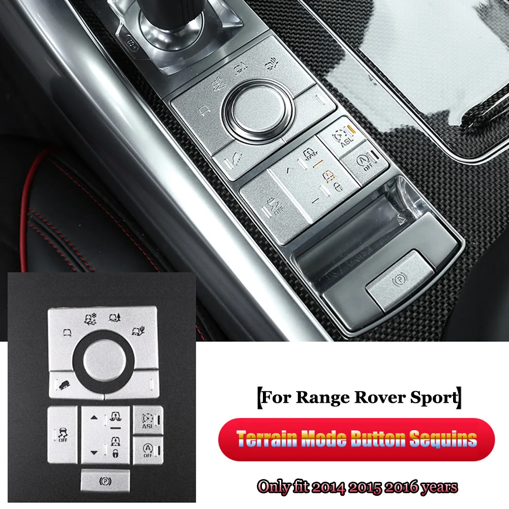 

Для Land Rover Range Rover Sport RR Sport L494 2014 2015 2016 сплав автомобильные аксессуары центральная консоль кнопка режима отделка крышка блестки