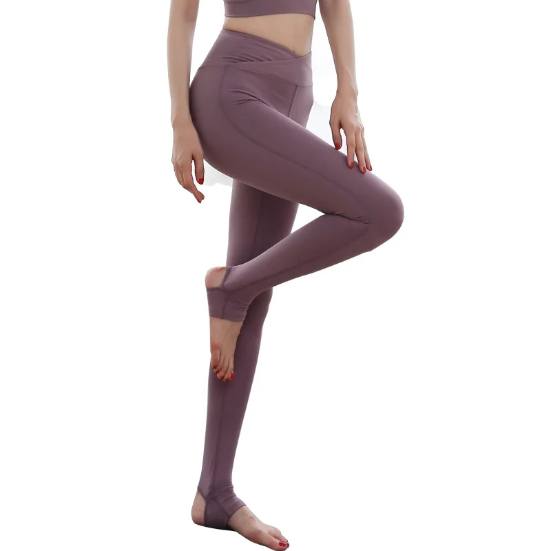 

Solid color Yoga Pants women's tights running fast dry high waist hip lifting fitness pants women's sports pants