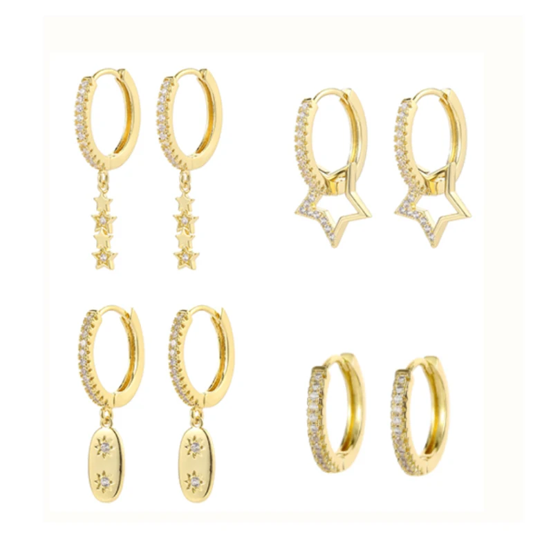 Модные геометрические овальные серьги с кубическим цирконием уникальные