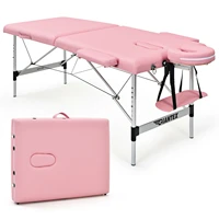 giantex 84l portable massage table adjustable salon spa bed w carry case pink hb87019pi