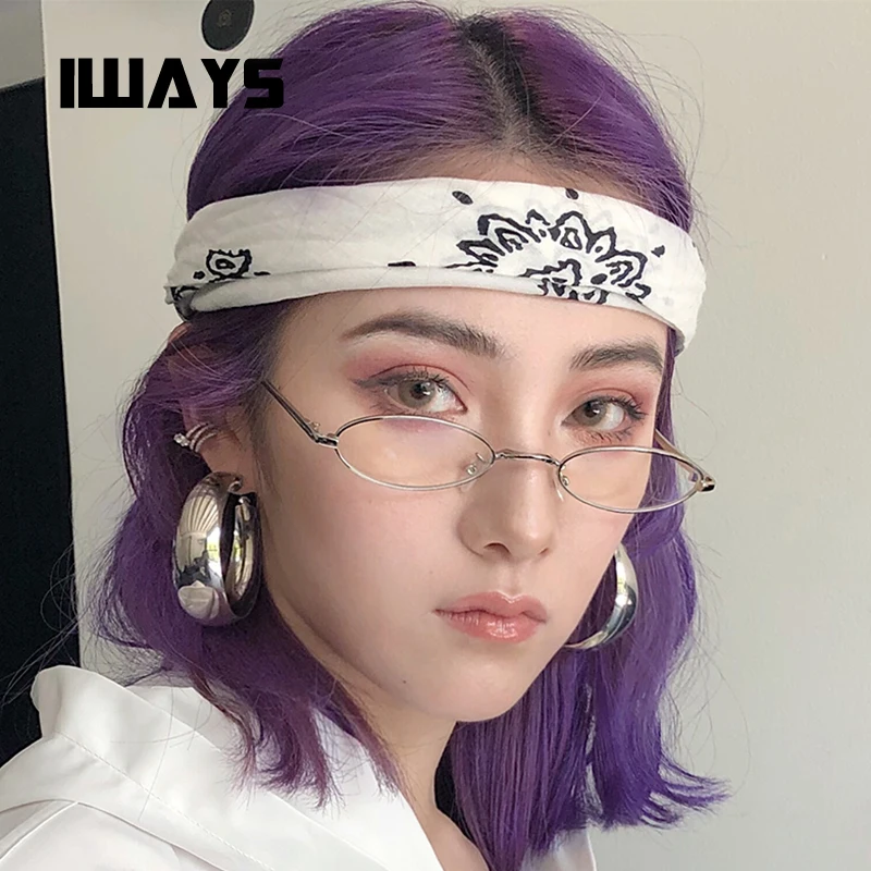 Iway стильные женские очки серебряная оправа узкие металлическая эллиптические