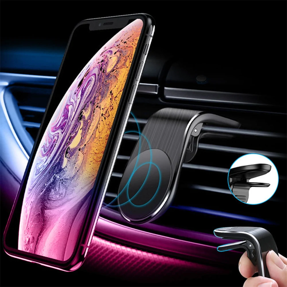Металлический магнитный автомобильный держатель для телефона подставка iphone Samsung