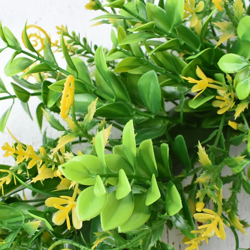 

Artificial Green Wreath for Front Door Outdoor Greenery Leaves Wreath for Home Office Wedding Party Window Wall Decor