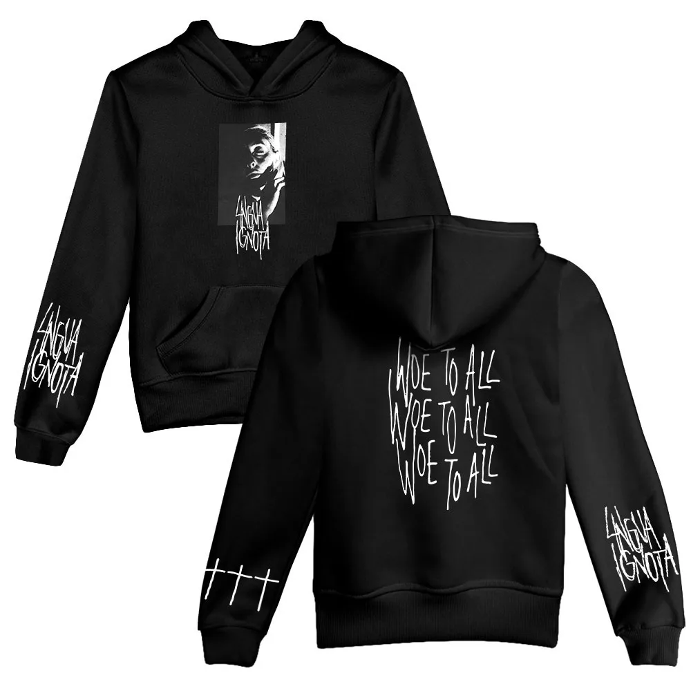

Lingua Ignota Hoodie Children's Tracksuit Long Sleeve Girl Boy's Pullover Harajuku Streetwear Kids Clothes