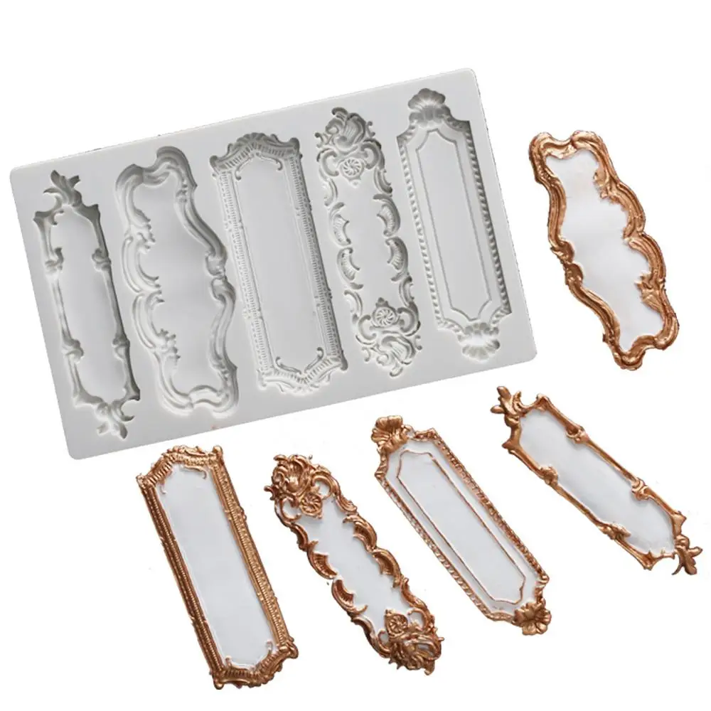 

1pc Photo frame Lace cake mold fondant mold cake decorating tools silicone mould DIY cake baking Tools FTM1629