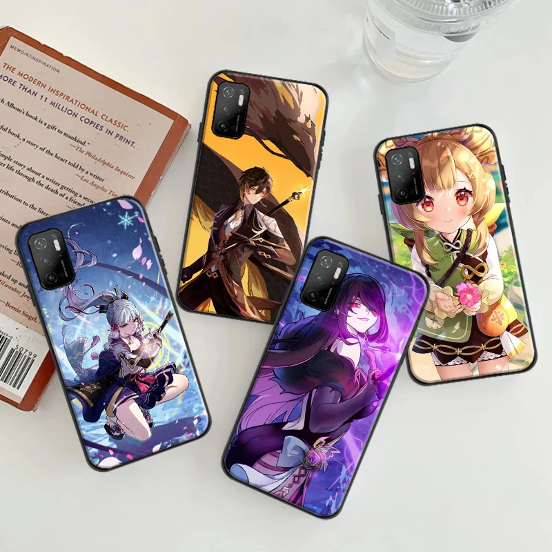 

Genshin Impact Anime Soft TPU Phone Case Coque For Xiaomi POCO F3 GT X3 Pro GT M3 X3 Redmi 9 9i 9AT 9T 9A 9C Back Cover Carcasa