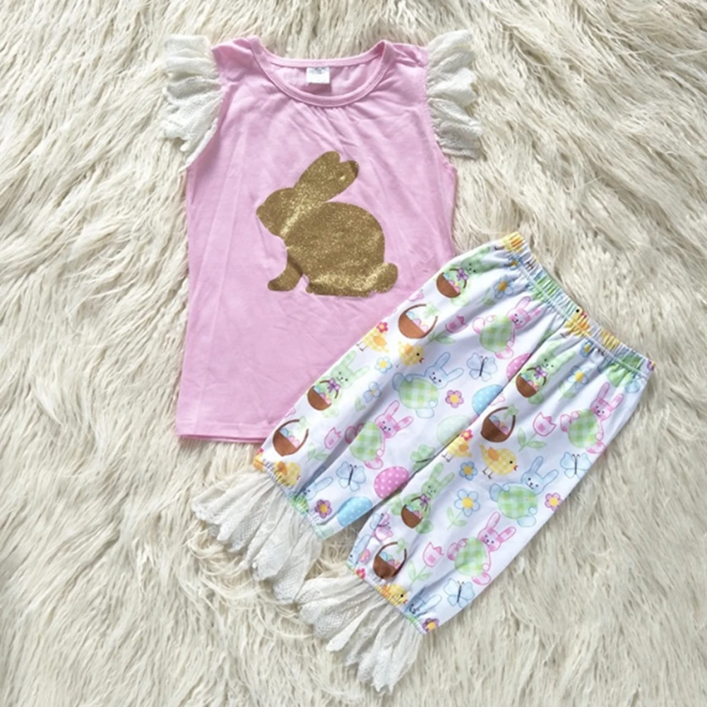 

Newborn Baby Girl Easter Bunny Romper Bodysuit Jumpsuit Headband Outfits 2PCS