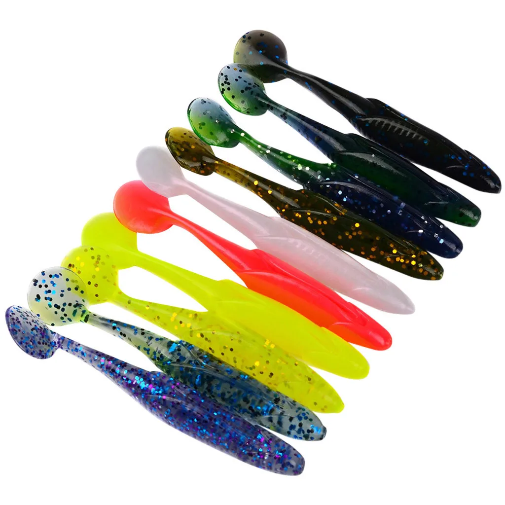 10 шт./лот 40 мм T хвост Приманка Мягкая приманки Bionic для рыбалки насекомых