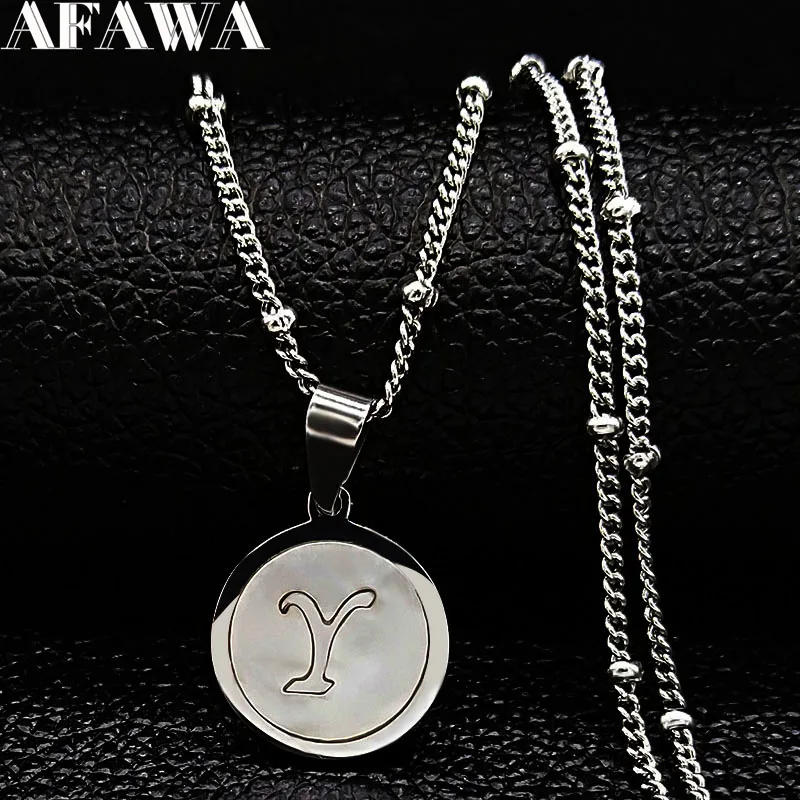 2021 модное ожерелье с маленькой ракушкой из нержавеющей стали буквой Y цепочка для