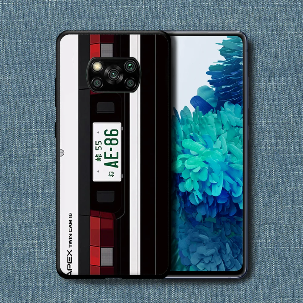 

Anime Initial D AE86 Phone Case For Xiaomi Mi Note 10 A3 9 MAX 3 A2 8 9 Lite Pro Ultra black Funda Silicone Shell Fashion Coque