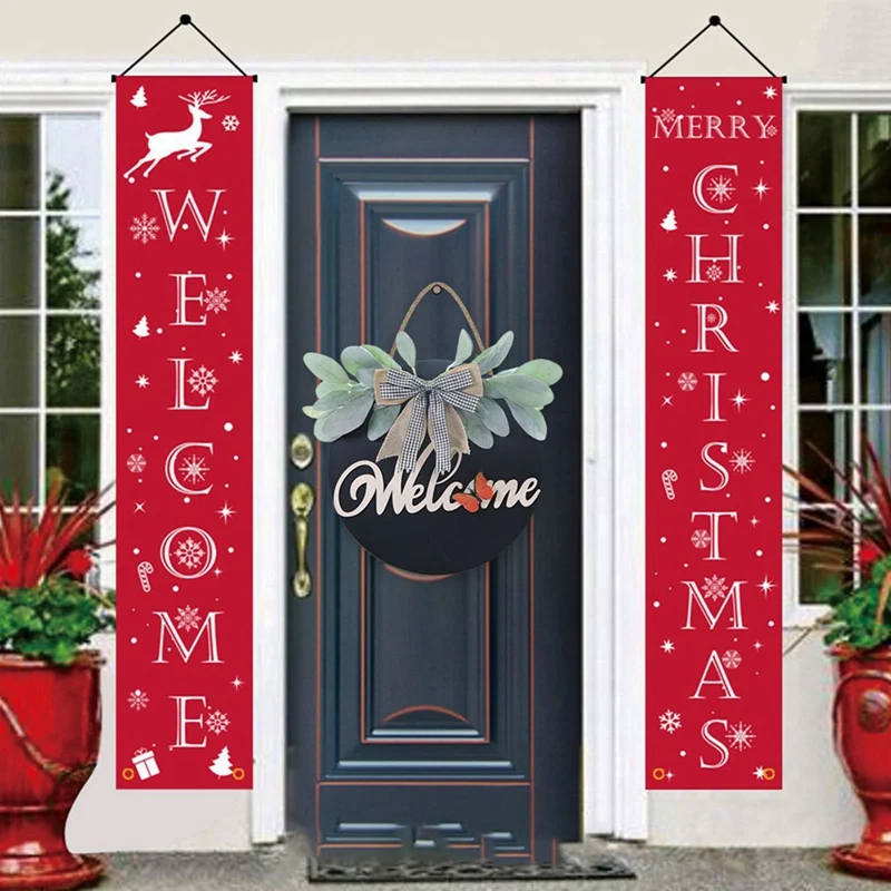 

Hanging Tags Wreaths Door Decoration Welcome Door Hanger Wreath Pendant Signs Artificial Flower Leaf Home Decor