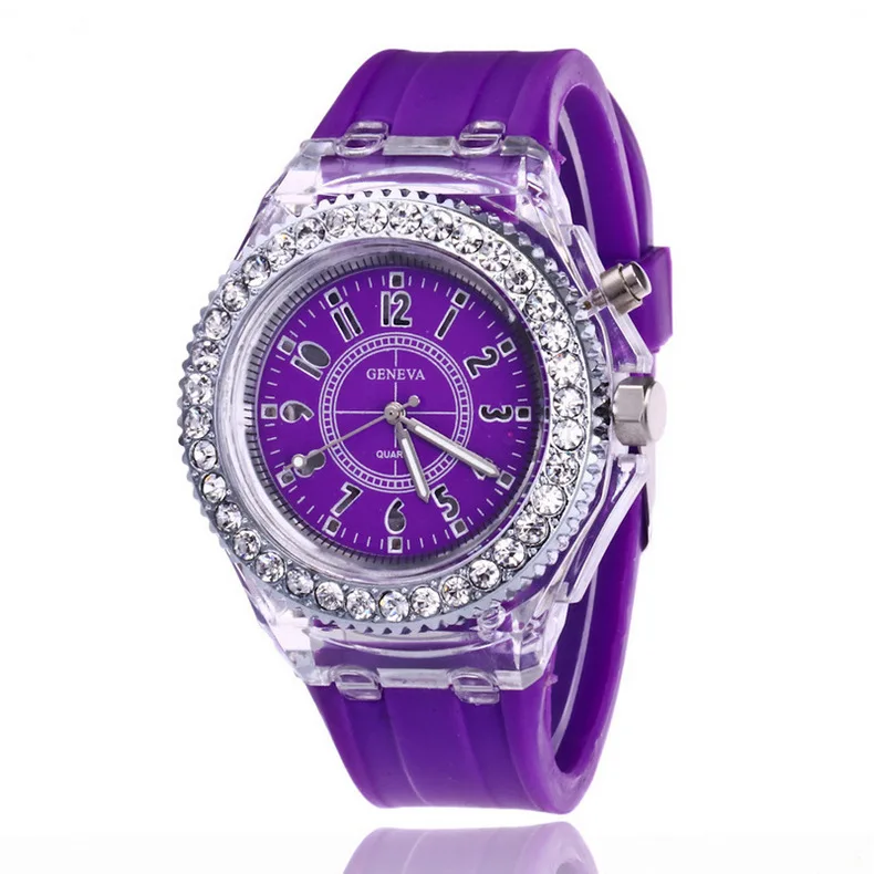 

2019 New Flash Luminous Watch Personality trends students lovers jellies woman men's watches light Wrist Watch relogio feminino