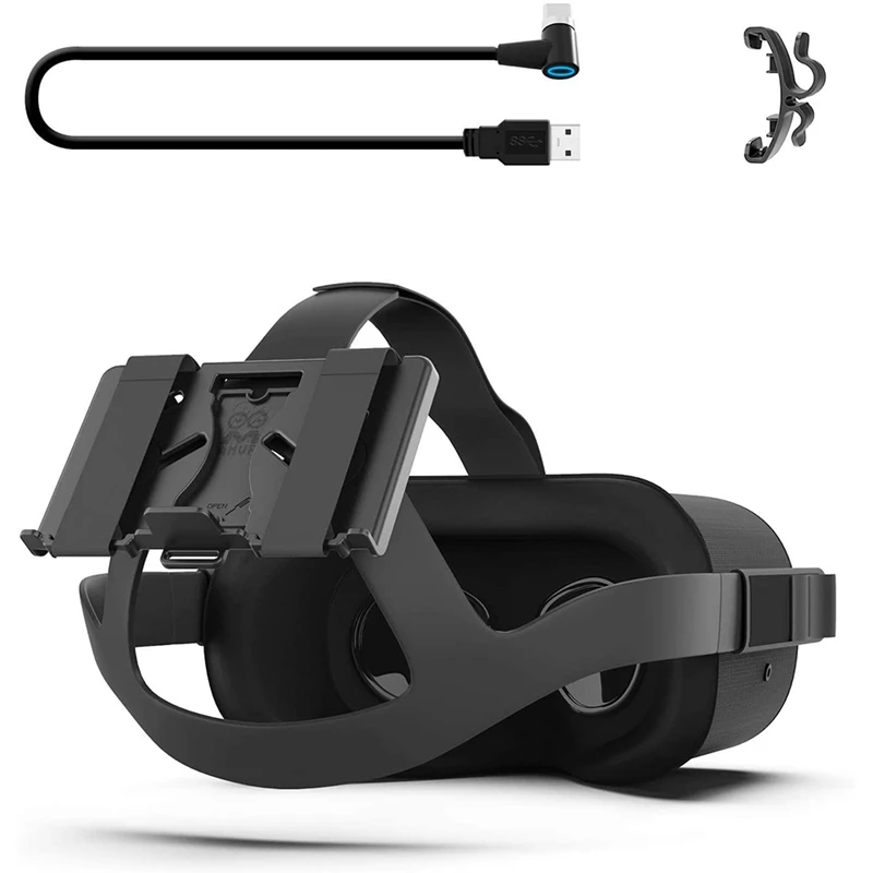 

Фиксирующий кронштейн внешнего аккумулятора для Oculus Quest, аудиоремешок, держатель аккумулятора для Oculus Quest, аксессуары VR (с USB-кабелем)