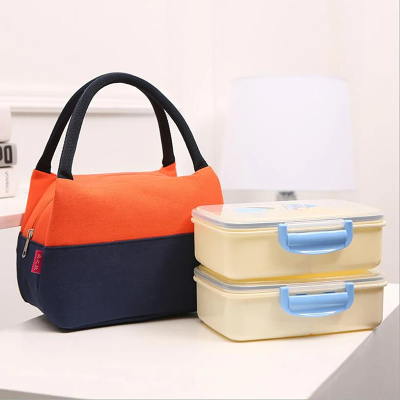 

New Bohemia Colorful Insulated Lunch Bag Portable Keep Food Safe Warm Thermal Cooler Business Box School 2021 Canvas Lunch Bag