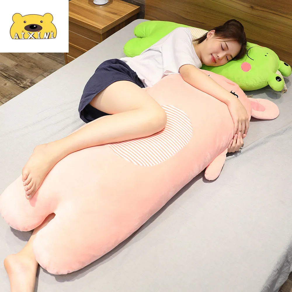 

Soft Rabbit Monkey Frog Plush Toy Cute Cartoon Mouse Stuffed Toys Animals Doll Bed Long Pillow Hugs Chair Cushion Boy Kid Gifts