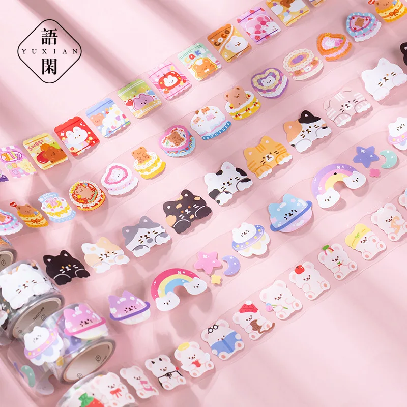 

Animals Heart Cakes Dot Washi Tapes Kawaii Writing Washi Tape Circle Stickers For Diy Decorative Diary Planner Scrapbooking