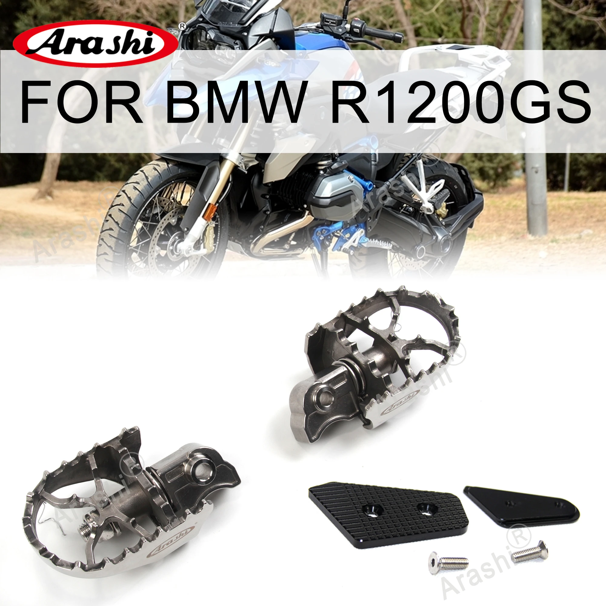 Arashi для BMW R1200GS / GSA ADV 2013 2018 передние колышки широкие опорные подножки ног