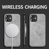 skeypaik wireless charging shockproof silicone soft canvas cloth mobile phone case for iphone 12 11 pro max mini back cover bag