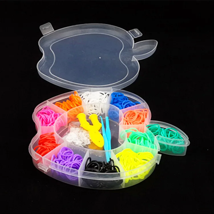 

1500 pieces of rubber loom with children's gifts for girls elastic band woven lace bracelet toy 10 color box set of DIY material