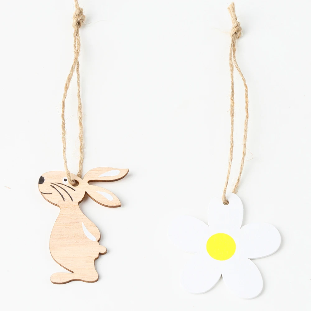 8 шт. пасхальные реквизиты деревянная подвеска петух куриные яйца Цветочный