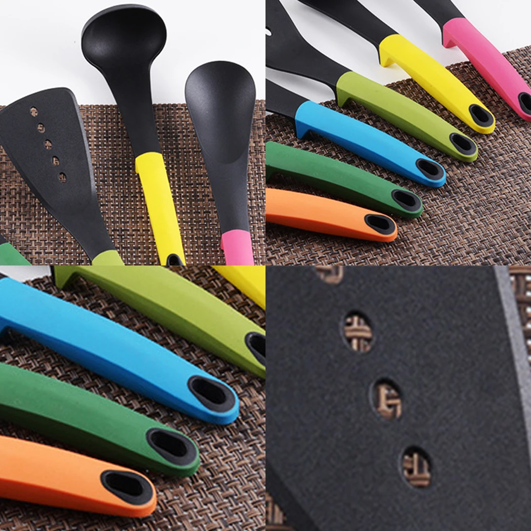 

Cookware Parts 6PCS Nylon Non Stick Cooking Utensils Kitchen Cooking Tools Kitchenware Set without Storage Rack Kitchen Utensil