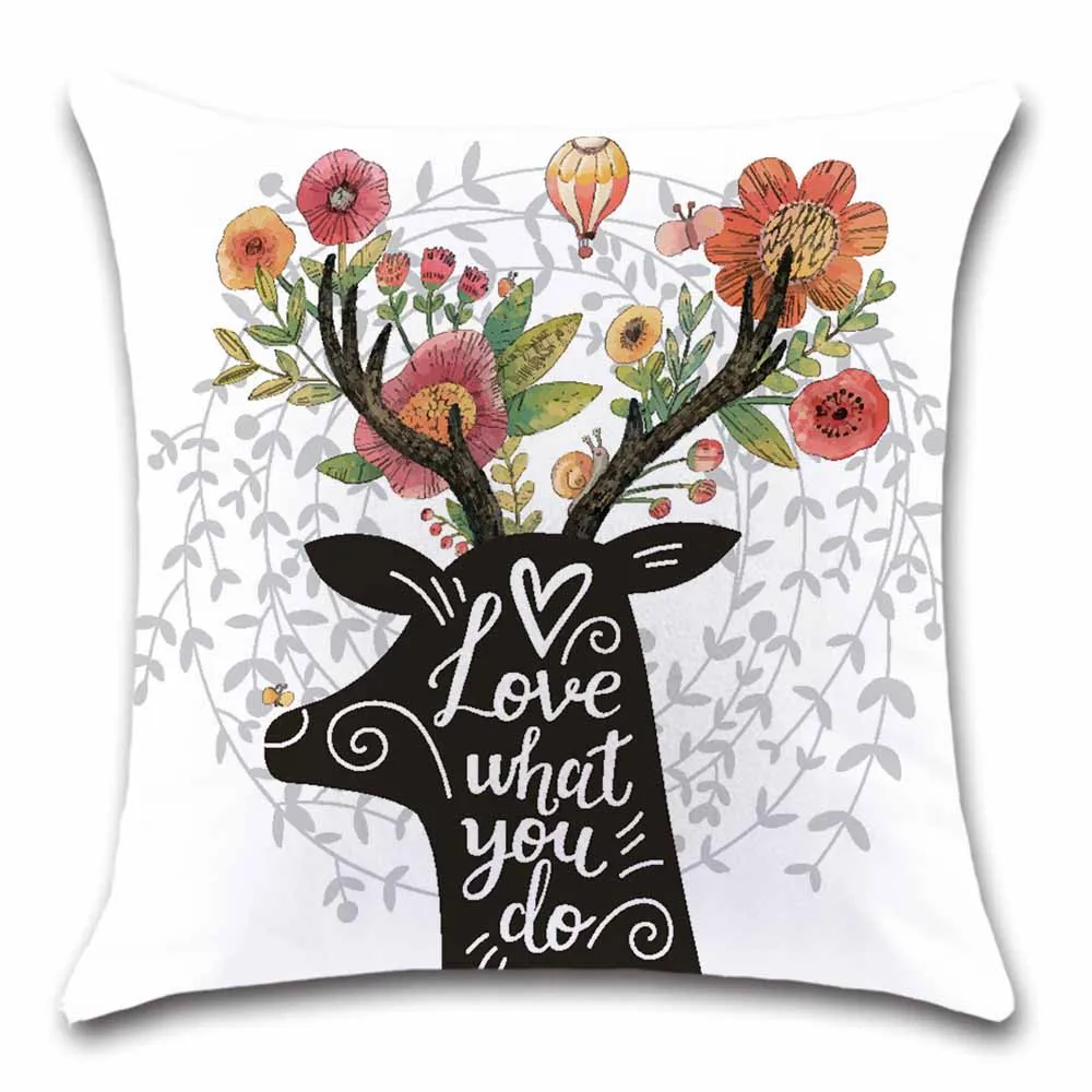 Наволочка для подушки с изображением оленя лося | Дом и сад