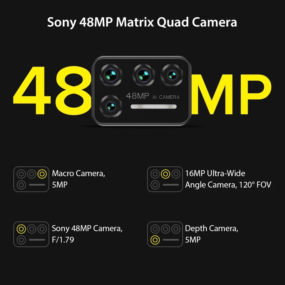 android 10 smartphone umidigi bison ip68ip69k waterproof rugged phone 48mp matrix quad camera 6 3 fhd display 6gb128gb nfc free global shipping