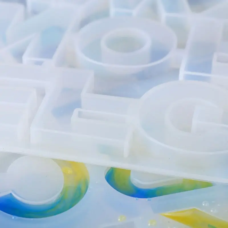 

1 Set Crystal Epoxy Resin Mold Alphabet Letter Number Pendant Casting Silicone Mould DIY Crafts Keychain Making Tools