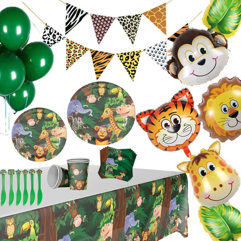 

Wild One Woodland Animal Balloon Birthday Party Decoration Kids Animal Safari Party Jungle Theme Birthday Baby Shower Supplies