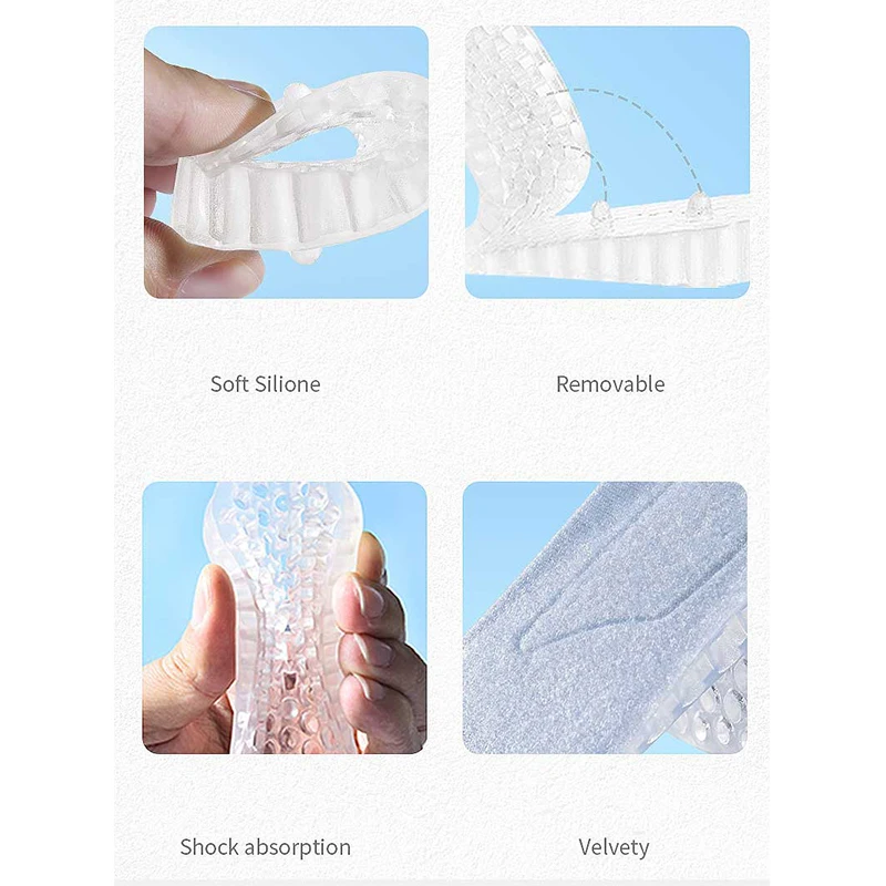 Невидимые увеличивающие рост половинные стельки 3-слойные надувные вставки для