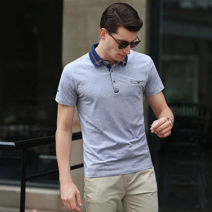 

Summer men's business casual short sleeve t-shirt 2957