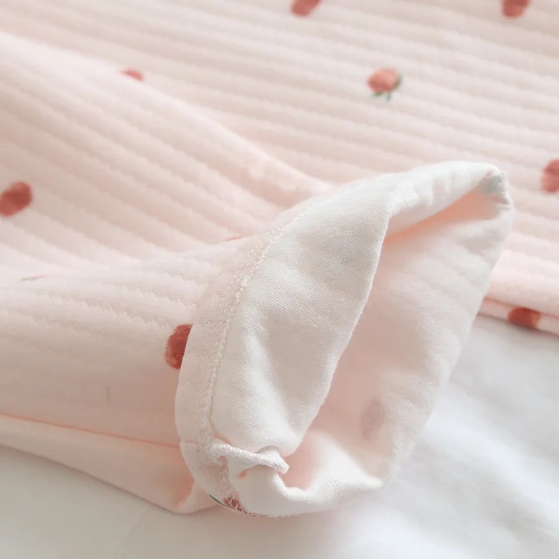 

Japanese new style autumn and winter long-sleeved trousers, pure cotton air cotton, warm ladies pajamas, home service sleepwear