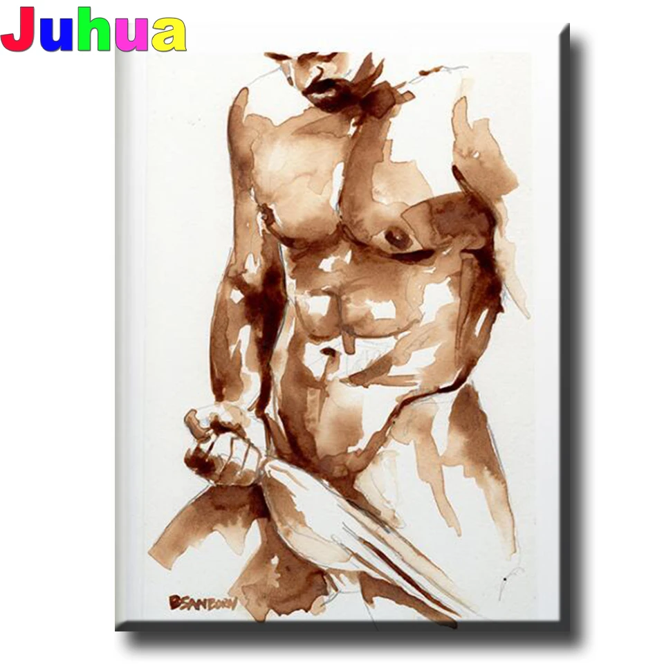 

Алмазная живопись "боди-арта статуя обнаженного мужчины" Стразы Алмаз мозаичный портрет 5D камни в форме ромба круглый бриллиант вышивка бис...