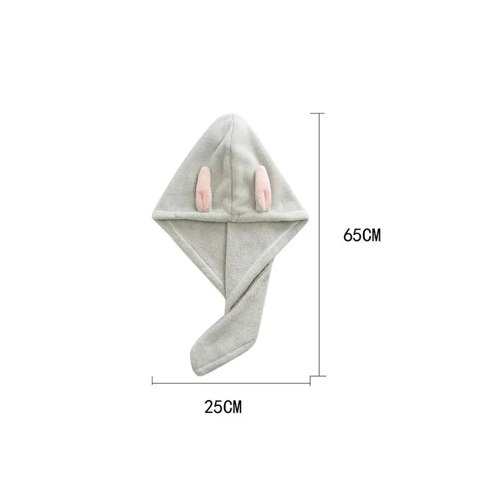 

Microfiber Cap Bath Towel Hair Dry Quick Drying Coral Velvet Thickening To Increase Soft Absorbent Shower Cap Dry Hair Towel