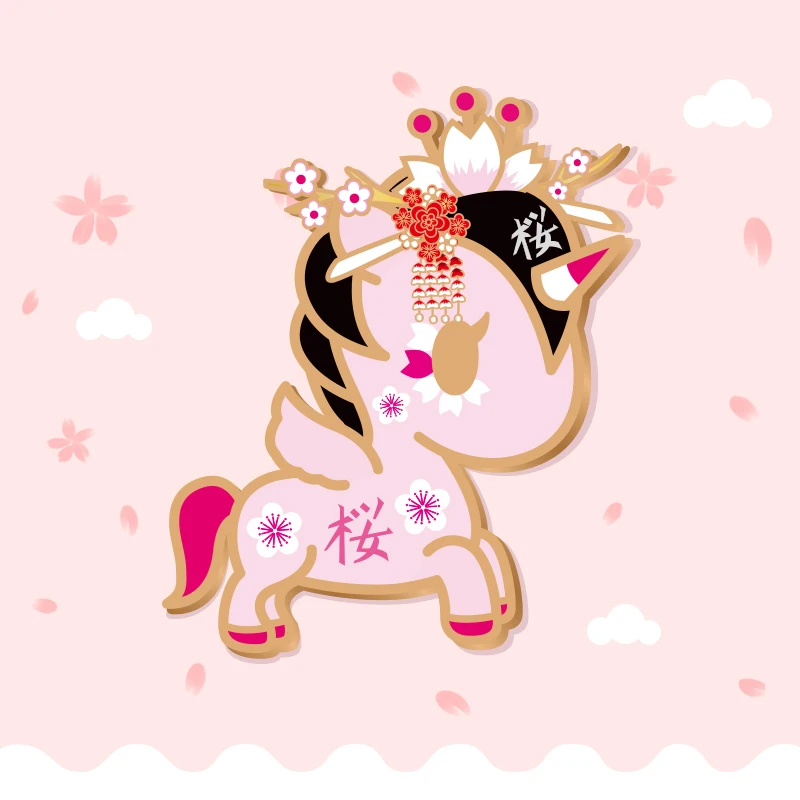 Tokidoki Sakura значок Единорог глухая коробка сувенир подарок для детей Сюрприз на